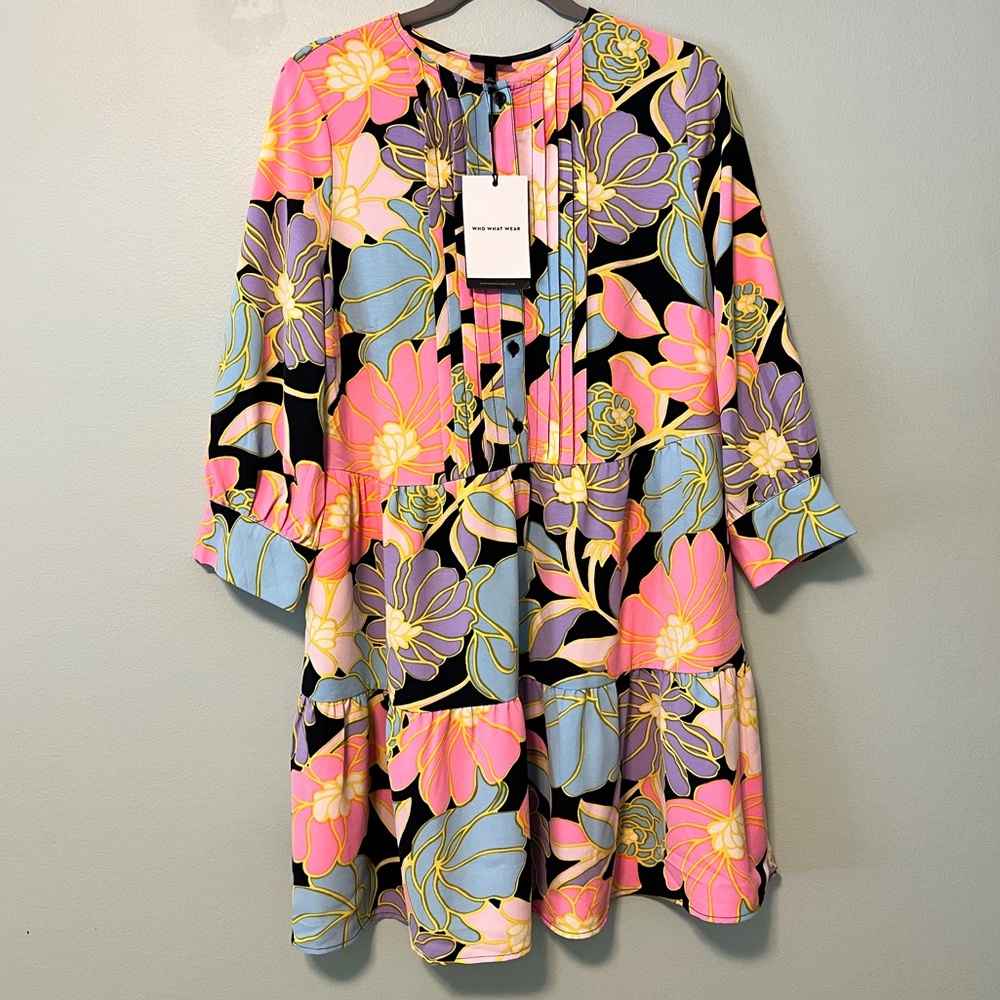 NWT Who What Wear Floral Mod Swing Dress